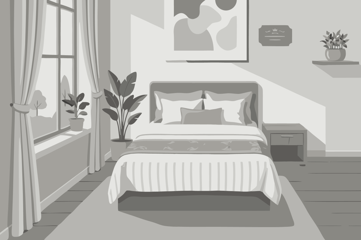 Kamer met Queensize Bed en Uitzicht op de Binnenplaats